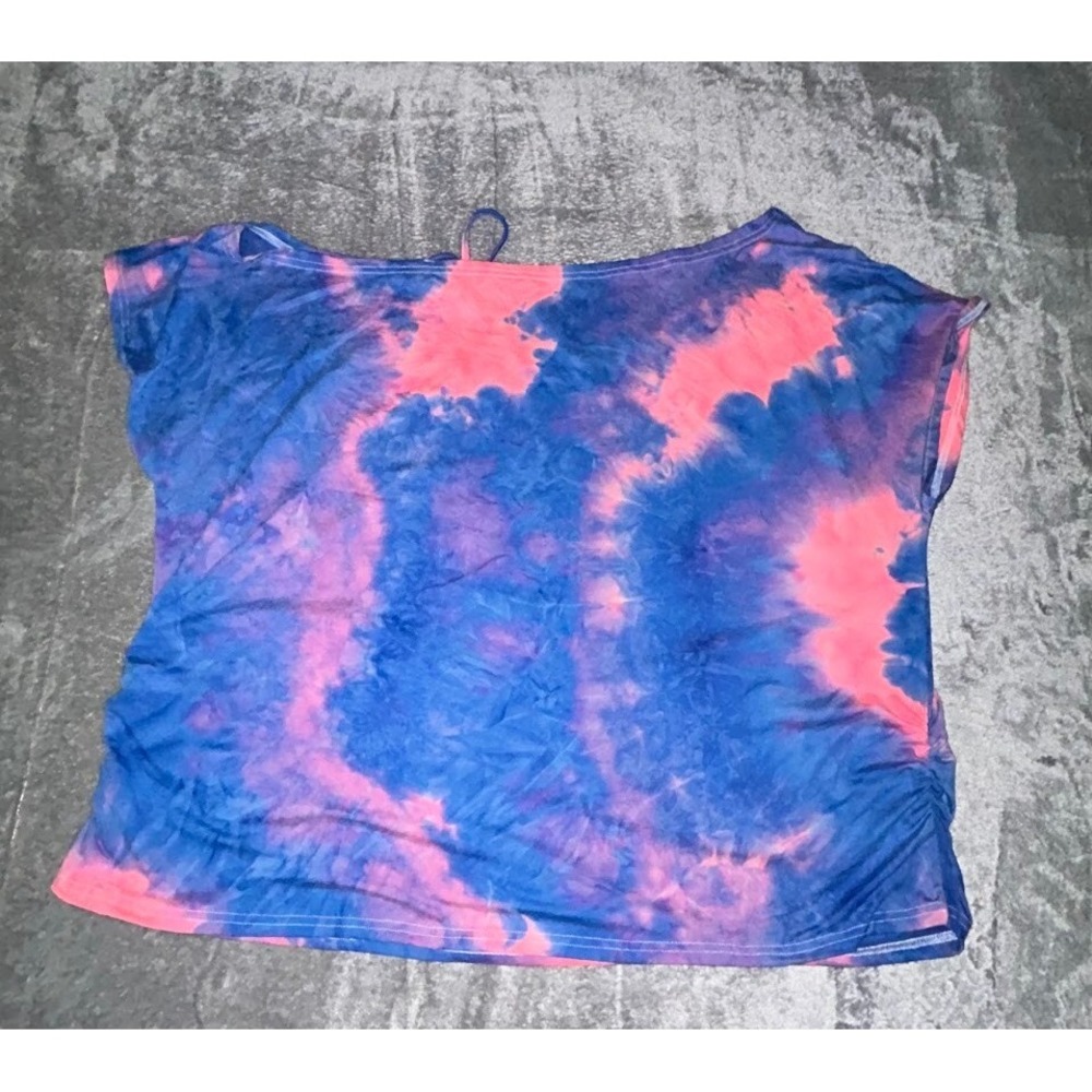Shein Curvy Women's 5XL Tie Dye Pink Blue Top